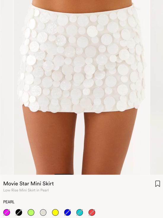 Peppermayo Dresses & Skirts - Peppermayo Pearl Disc White Mini Skirt